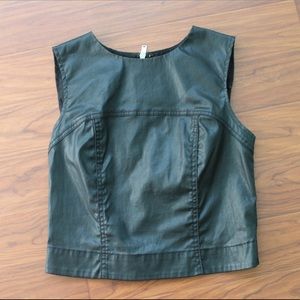 Vegan leather top